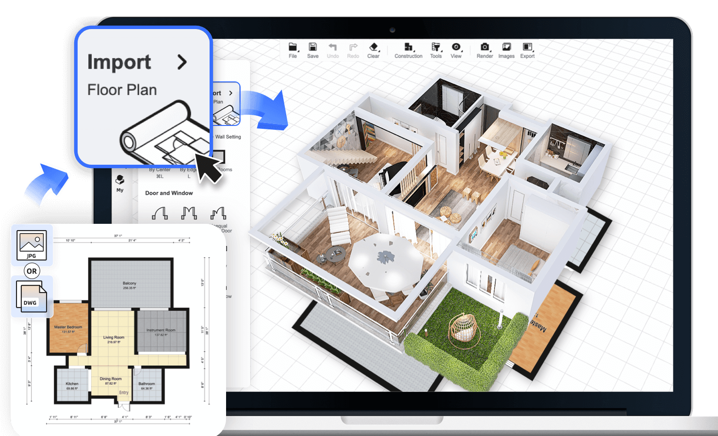 Efficient Floor Plan Generation