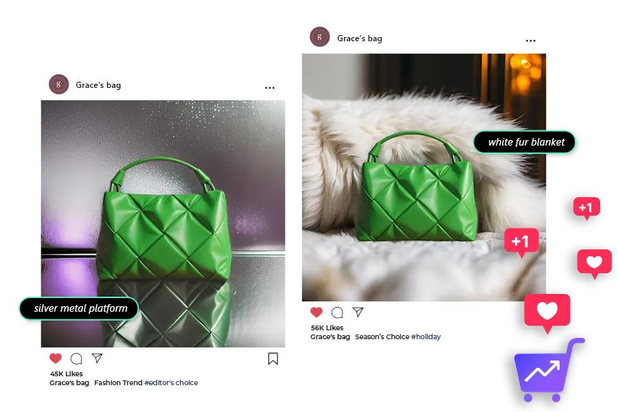 Generate Realistic AI Backgrounds for E-Commerce or Social Media