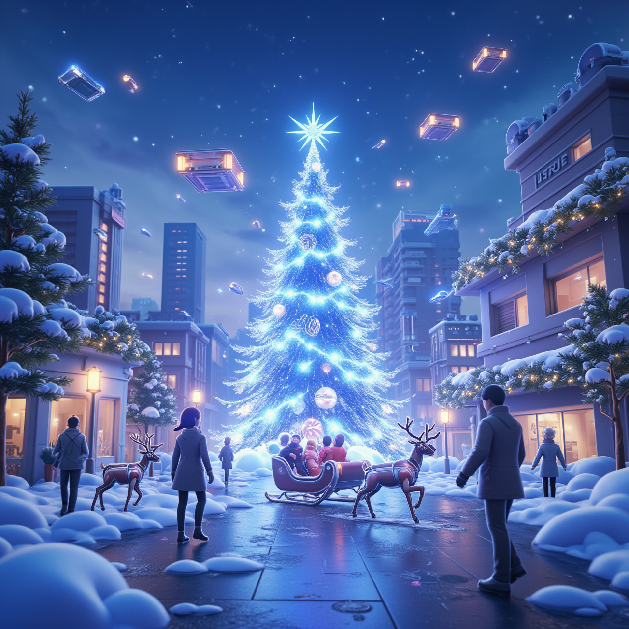 Arctic Reindeer and Frozen Landscape