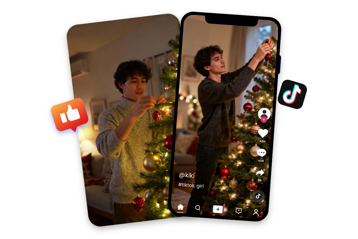 Sharing festive moments on social media