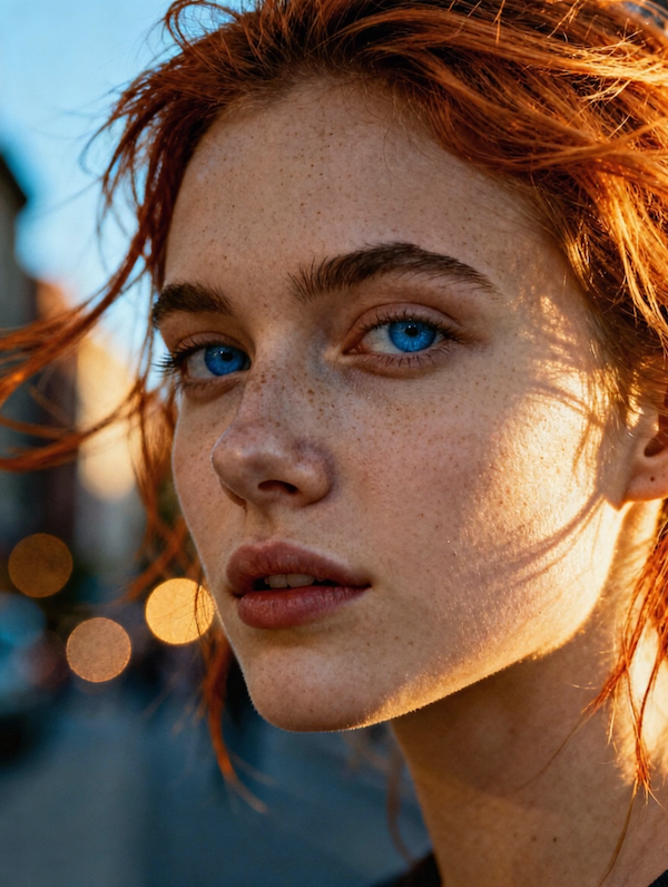 Snowfall Christmas Portrait