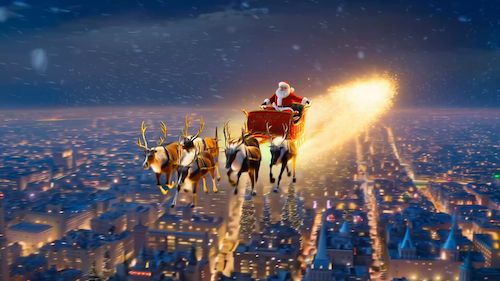 Santa Flying
