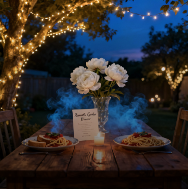 Garden Fairy Light Dinner