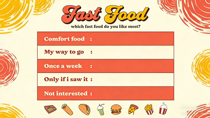 Food Preference Rankings