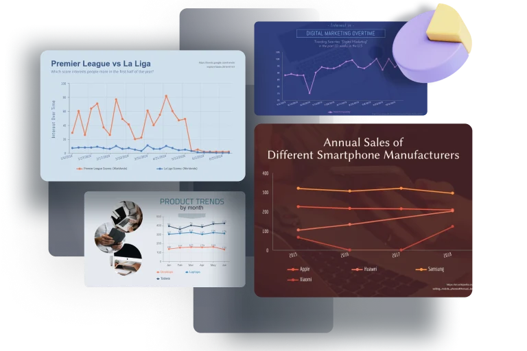 Support for a wide range of chart types