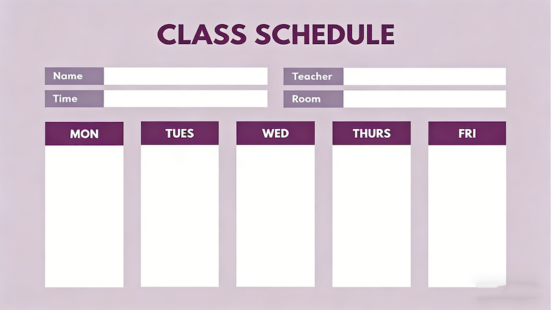 Study and Exam Schedules